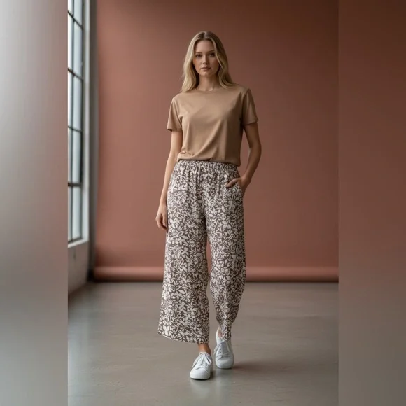 NWT Z Supply Printed wide leg pants Medium - Picture 2 of 5